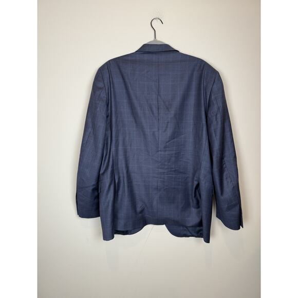 Peter Millar Blazer 100% Wool Blue Houndstooth Sport Coat Jacket 44R - Picture 3 of 8